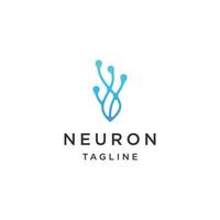 neurone logo design modello piatto vettore illustrazione