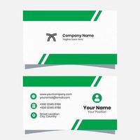 vettore grafico di attività commerciale carta con moderno verde, e bianca colore schema, Perfetto per uso per voi