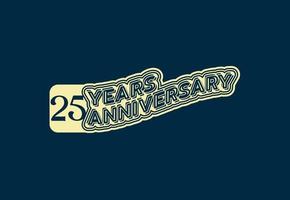 25 anni anniversario logo e etichetta design modello vettore