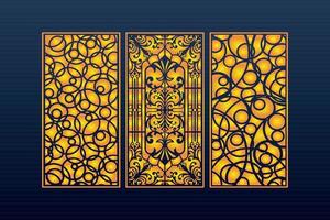 decorativo astratto geometrico islamico sfondo elegante ornamenti carta cnc tagliare vettore