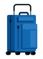 blu moderno valigia vettore