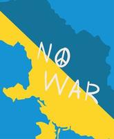Ucraina no guerra, nazione carta geografica vettore