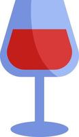 rosso vino nel bicchiere, illustrazione, vettore, su un' bianca sfondo. vettore