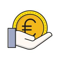 Euro pagare vettore illustrazione su un' sfondo.premio qualità simboli.vettore icone per concetto e grafico design.