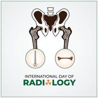 internazionale giorno di radiologia. novembre 8. modello per sfondo, striscione, carta, manifesto. vettore illustrazione.
