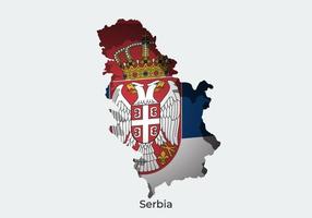 Serbia bandiera. carta tagliare stile design di ufficiale mondo bandiera. carta geografica concetto. in forma per striscione, sfondo, manifesto, anniversarry modello, Festival vacanza, indipendente giorno. vettore eps 10