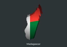 Madagascar bandiera. carta tagliare stile design di ufficiale mondo bandiera. in forma per striscione, sfondo, manifesto, anniversarry modello, Festival vacanza, indipendente giorno. vettore eps 10