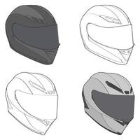 modello casco illustrazione, linea arte casco vettore illustrazione, linea arte vettore, casco vettore.