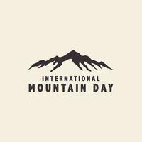 internazionale montagna giorno per saluto carte manifesti e banner vettore illustrazione.
