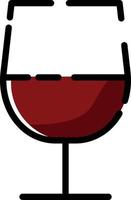 rosso vino, illustrazione, vettore su un' bianca sfondo.