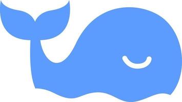 grande blu mare balena, icona illustrazione, vettore su bianca sfondo