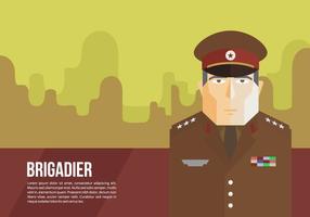 Generale di brigata Background Vector