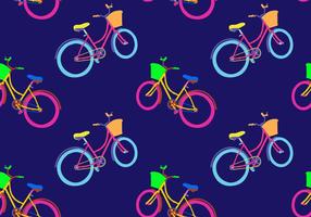 Illustrazione senza cuciture di vettore del modello di Bicicleta libero