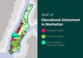 Illustrazione di vettore della mappa di Manhattan