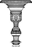 antico candelabro capitale, Vintage ▾ illustrazione. vettore