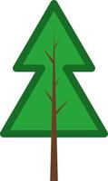 verde Natale albero, illustrazione, su un' bianca sfondo. vettore