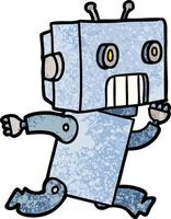 vettore robot personaggio nel cartone animato stile