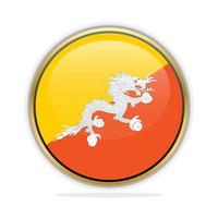 pulsante bandiera design modello bhutan vettore