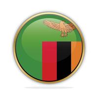 pulsante bandiera design modello Zambia vettore