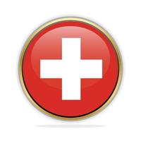 pulsante bandiera design modello Svizzera vettore