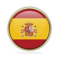 pulsante bandiera design modello Spagna vettore