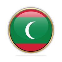 pulsante bandiera design modello Maldive vettore