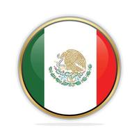 pulsante bandiera design modello Messico vettore
