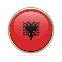 pulsante bandiera design modello Albania vettore