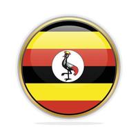 pulsante bandiera design modello Uganda vettore