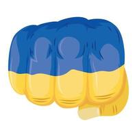 Ucraina bandiera nel punch vettore