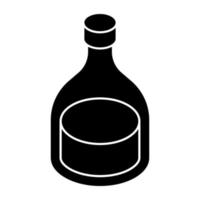 moderno design icona di vino bottiglia vettore