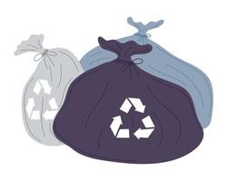 ecologia riciclare spazzatura borse vettore