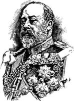 edward vii, Vintage ▾ illustrazione vettore