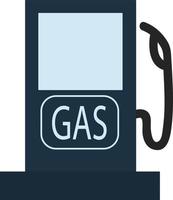 blu gas pompa, illustrazione, vettore su bianca sfondo.