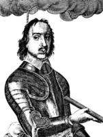 oliver Cromwell, Vintage ▾ illustrazione vettore