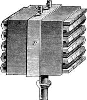 termo moltiplicatore, Vintage ▾ illustrazione. vettore