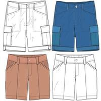 corto pantaloni disegno vettore, corto pantaloni nel un' schizzo stile, formatori modello, vettore illustrazione.