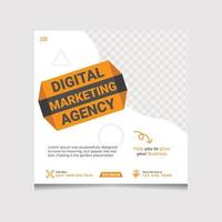 modello di post sui social media dell'agenzia di marketing digitale vettore
