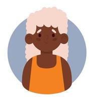 afro americano nonna avatar vettore