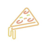 Pizza neon cibo vettore