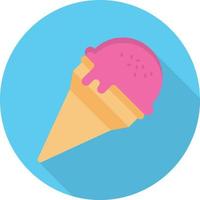 illustrazione vettoriale del cono gelato su uno sfondo. simboli di qualità premium. icone vettoriali per il concetto e la progettazione grafica.
