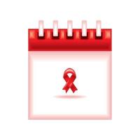 AIDS calendario icona vettore