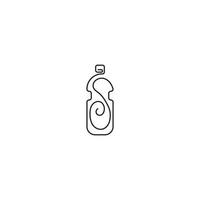 continuo linea bottiglia. un' minimalista bottiglia linea monoline logo vettore icona illustrazione