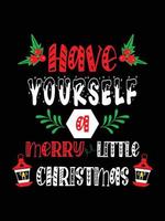 Natale lettering tipografia abbigliamento annate Natale maglietta design Natale merce disegni vettore