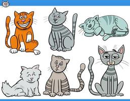 set di personaggi dei fumetti di gatti e gattini del fumetto vettore