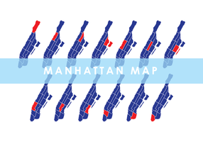 Manhattan Mappa vettoriale