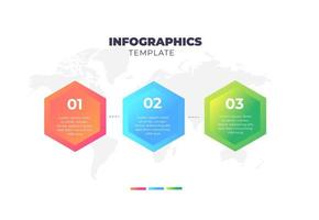 Modello di infografica in 3 passaggi vettore