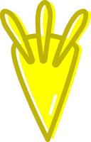 giallo carota, icona illustrazione, vettore su bianca sfondo