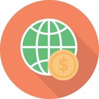 illustrazione vettoriale del dollaro globale su uno sfondo. simboli di qualità premium. icone vettoriali per il concetto e la progettazione grafica.