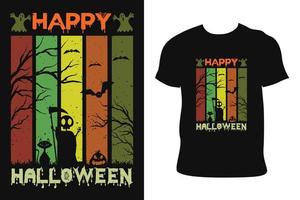 Halloween maglietta design. Halloween maglietta. Halloween maglietta gratuito vettore. vettore